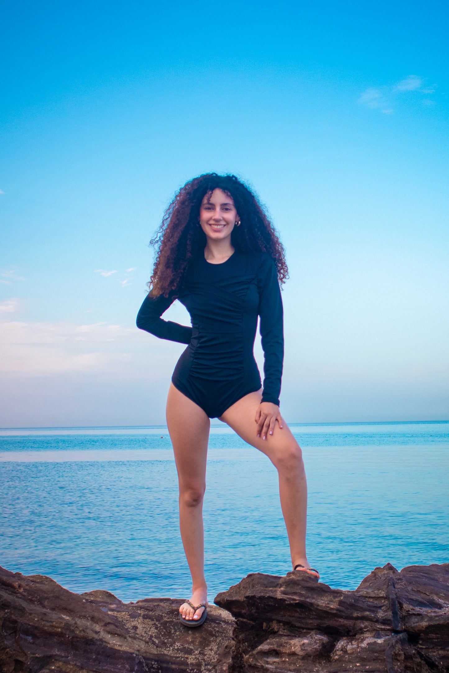 The 'Made for Sun' Long-sleeve One-piece Swimsuit